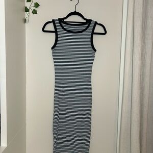 Striped Sleeveless Bodycon Dress